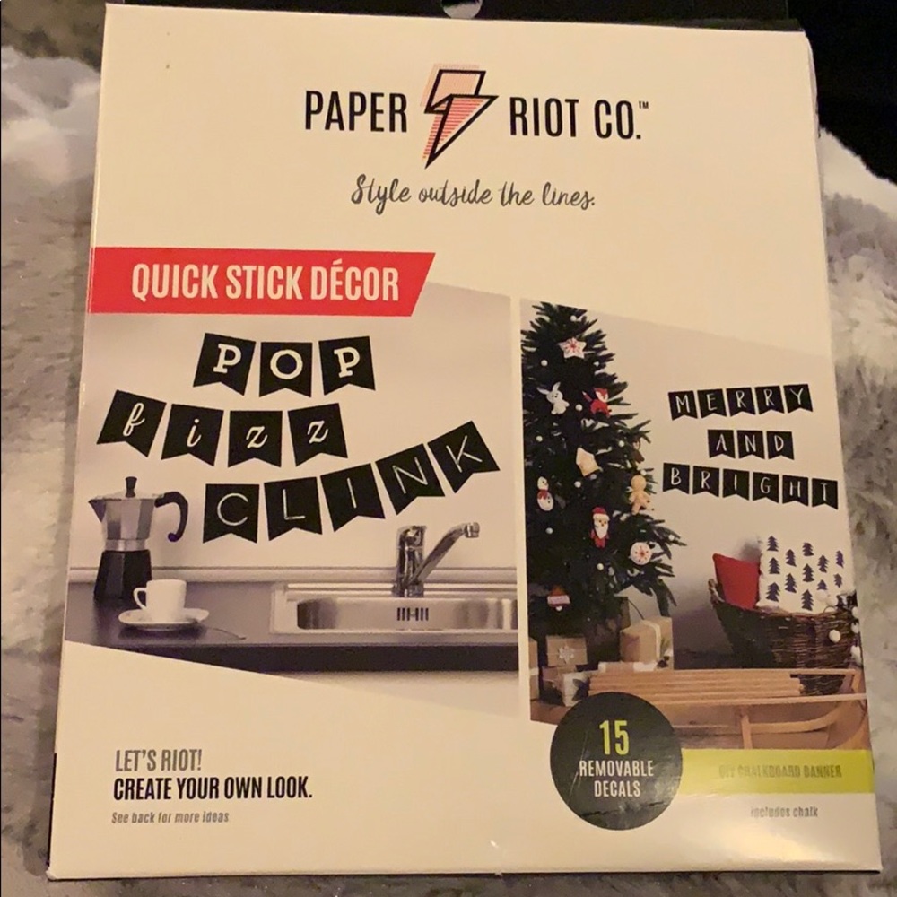 NWT Paper Riot Co. Quick Stick Decor 15 Decals